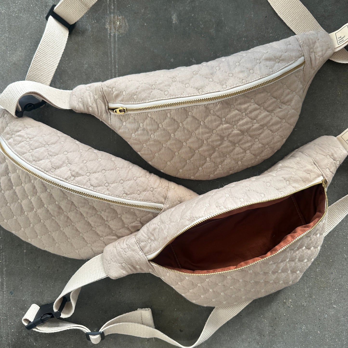 The Cross Body Bag - Tan Quilted