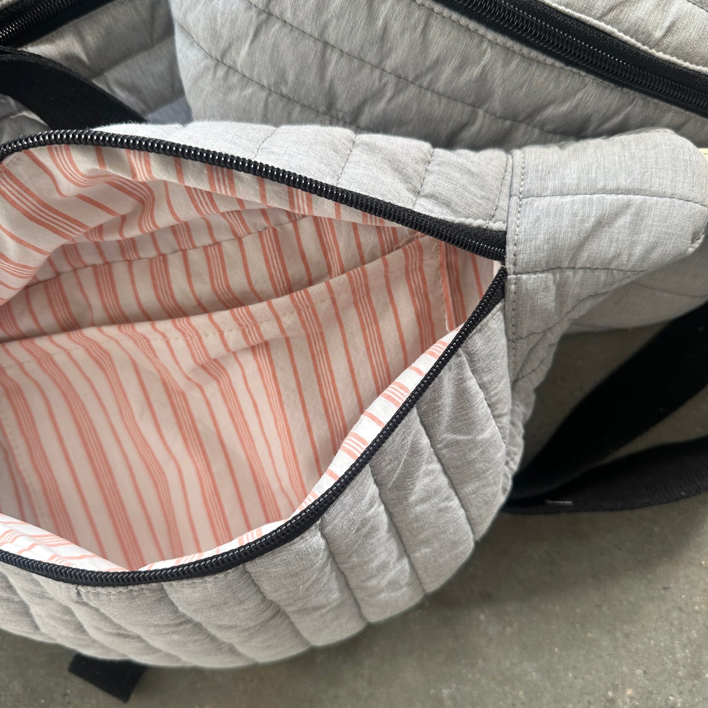 The Cross Body Bag - Grey Quilted