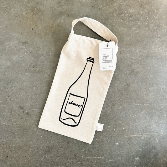 'Cheers' Reusable Bottle Bag