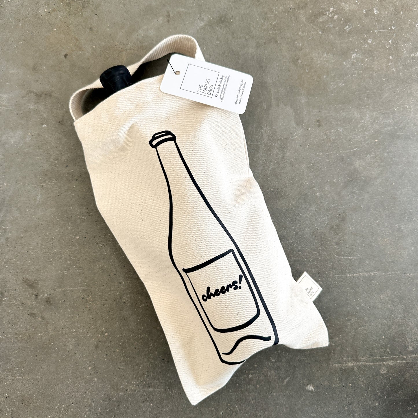 'Cheers' Reusable Bottle Bag