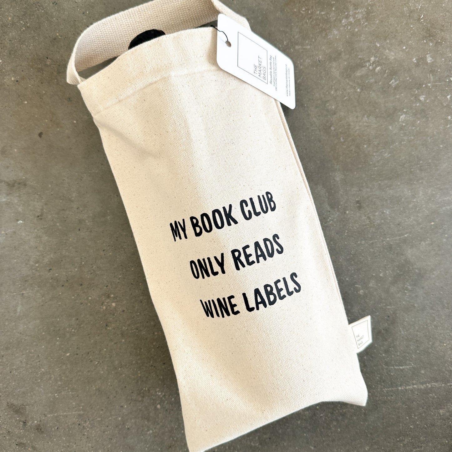 'My Book Club' Reusable Bottle Bag