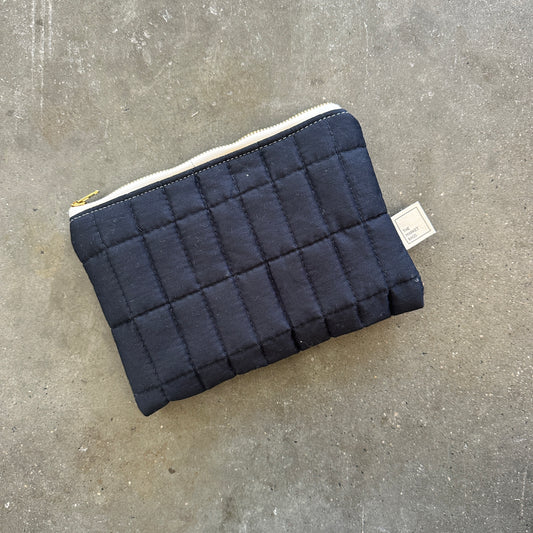 Navy Puffer Pouch - Small