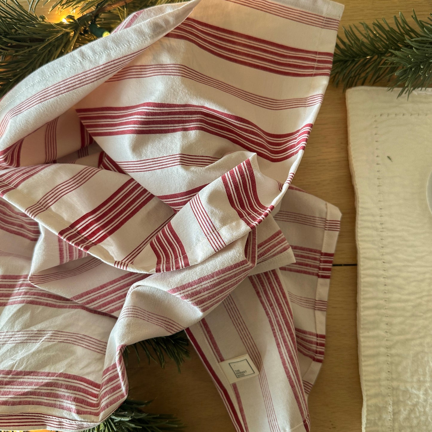 Reusable Gift Wrapping Cloth - Candy Cane Stripe