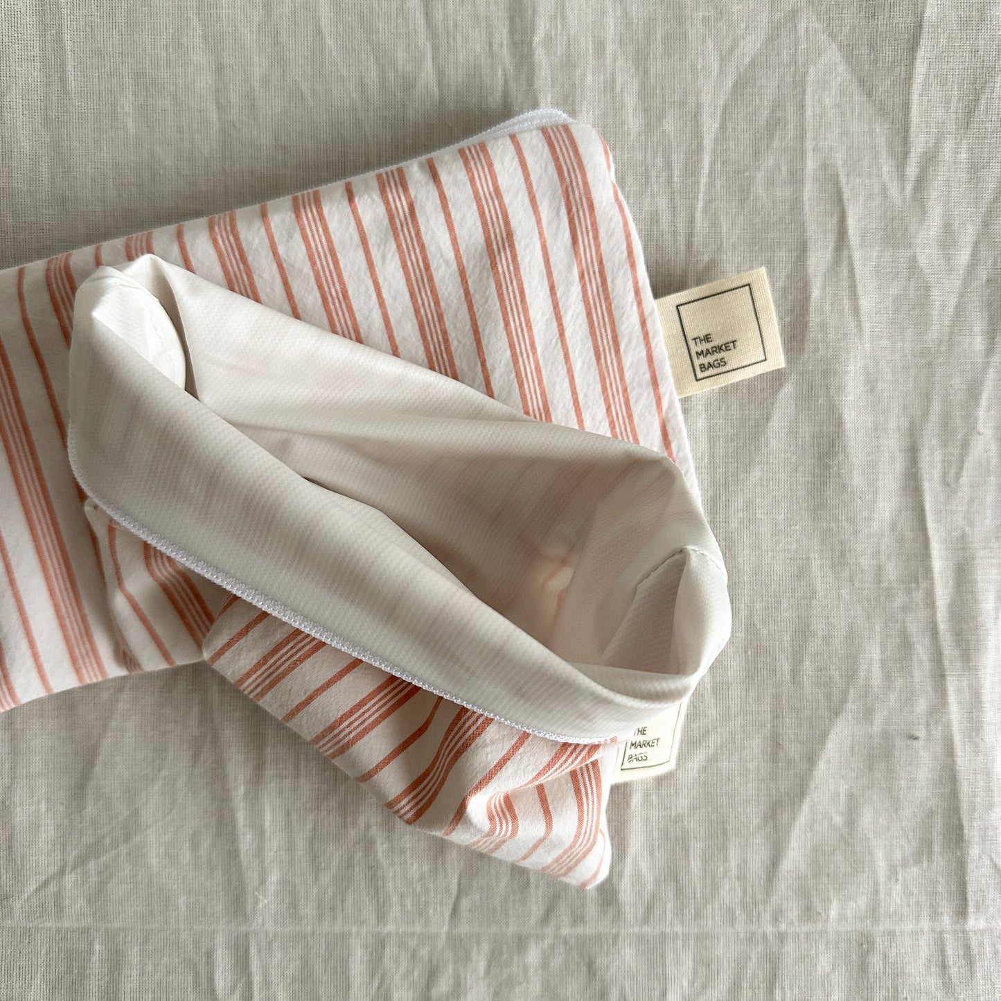 Water Resistant Snack Bag - Terracotta Stripe