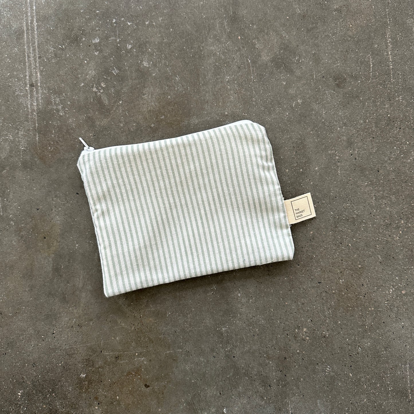 Water Resistant Snack Bag - Sage Stripes