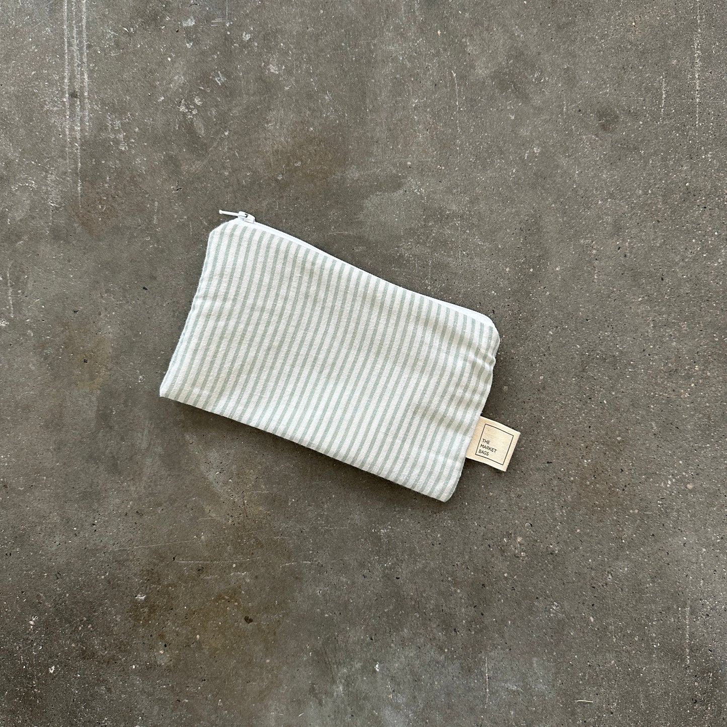 Water Resistant Snack Bag - Sage Stripes