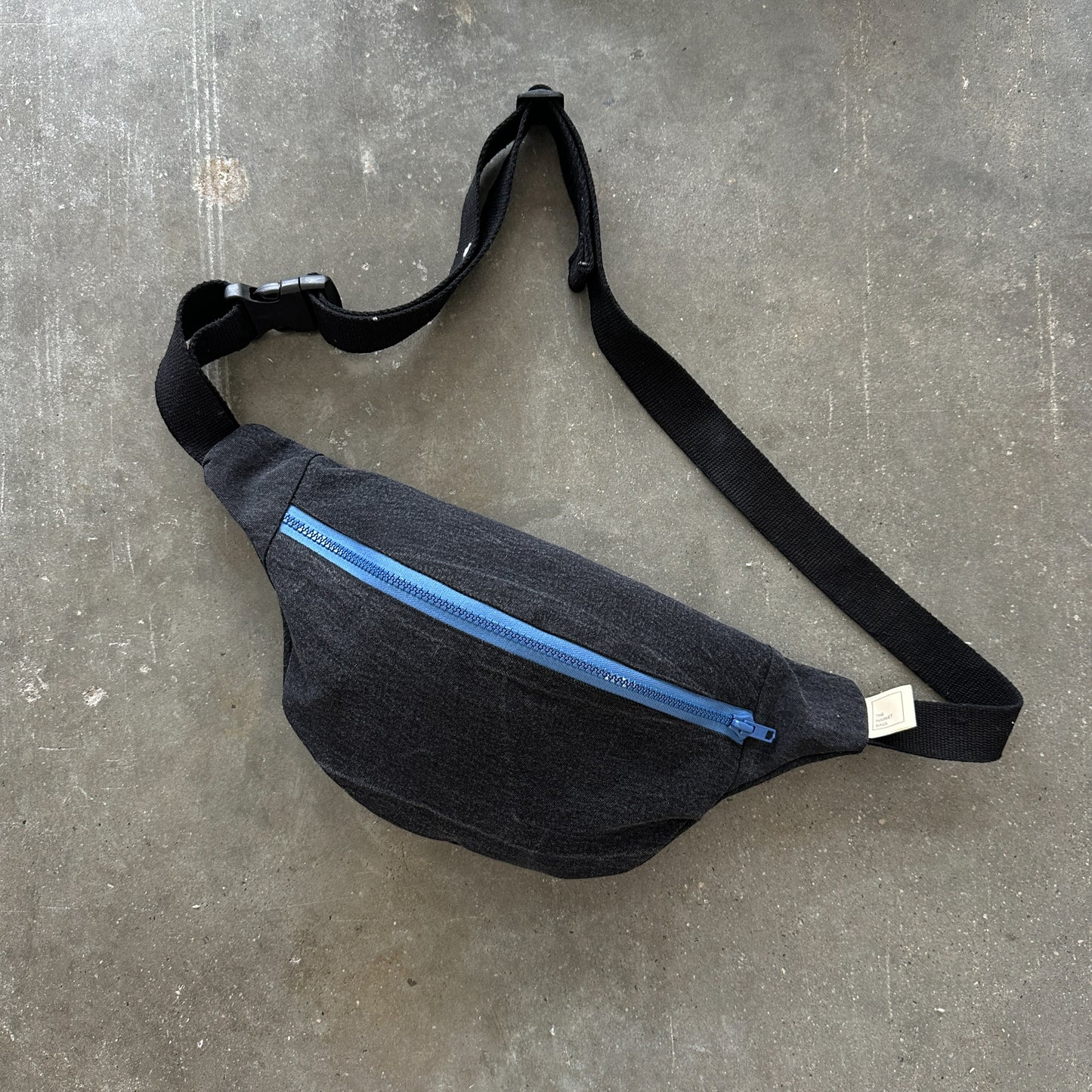 The Cross Body Bag - Black Denim