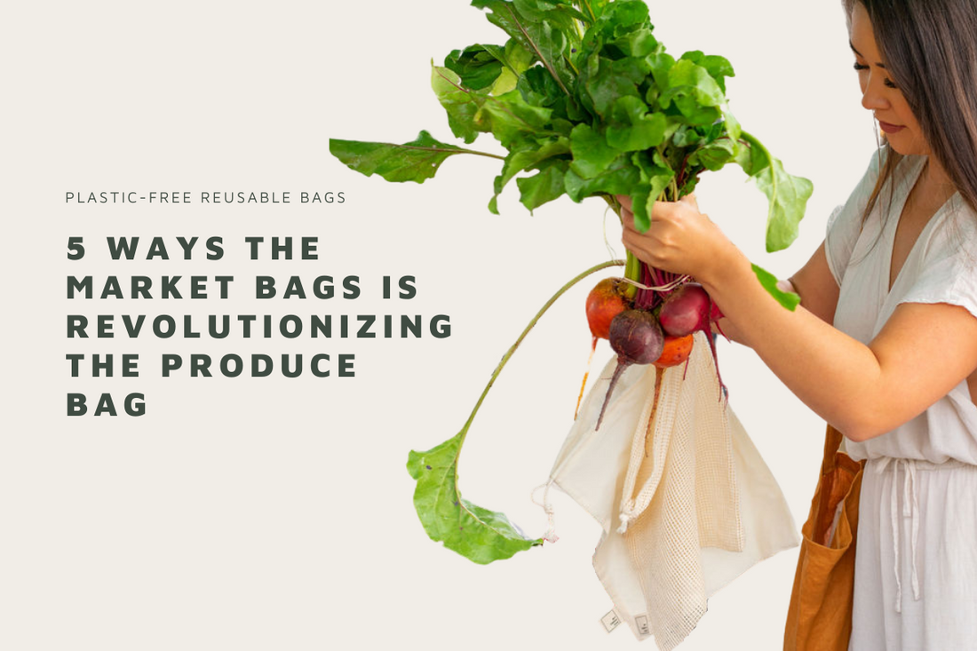 Person places beets into reusable produce bag