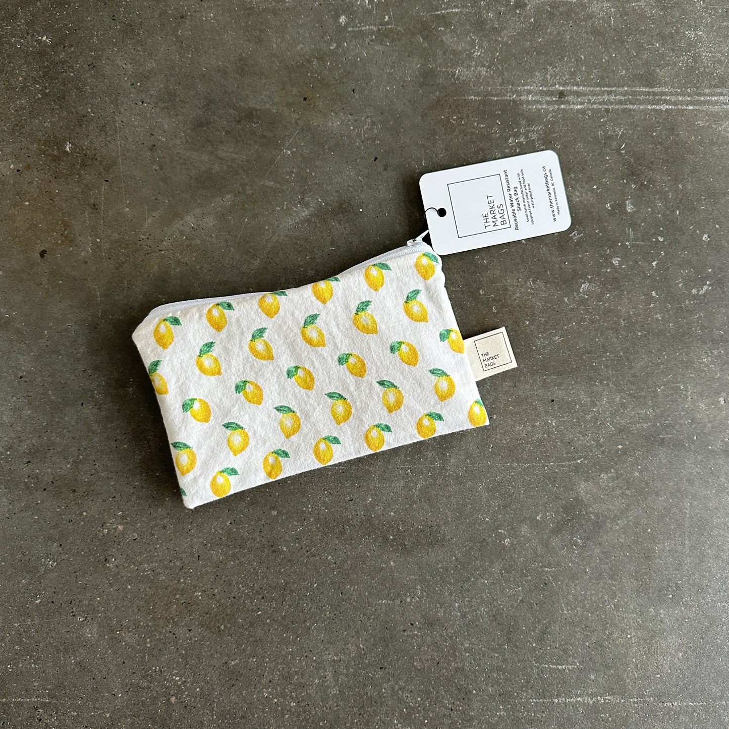 Water Resistant Snack Bag - Lemons