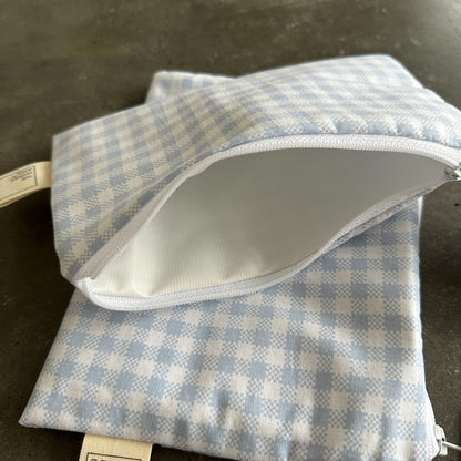 Water Resistant Snack Bag - Blue Gingham