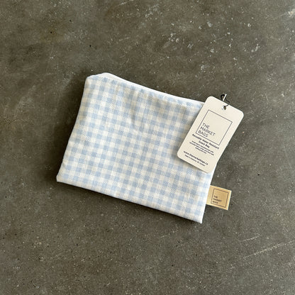 Water Resistant Snack Bag - Blue Gingham