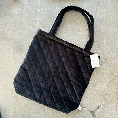 The Quilted Velour Tote