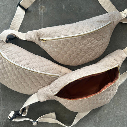 The Cross Body Bag - Tan Quilted