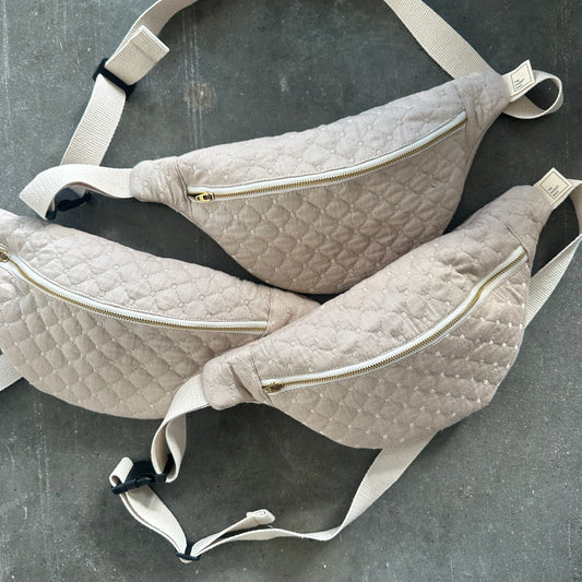 The Cross Body Bag - Tan Quilted