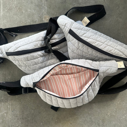 The Cross Body Bag - Grey Quilted