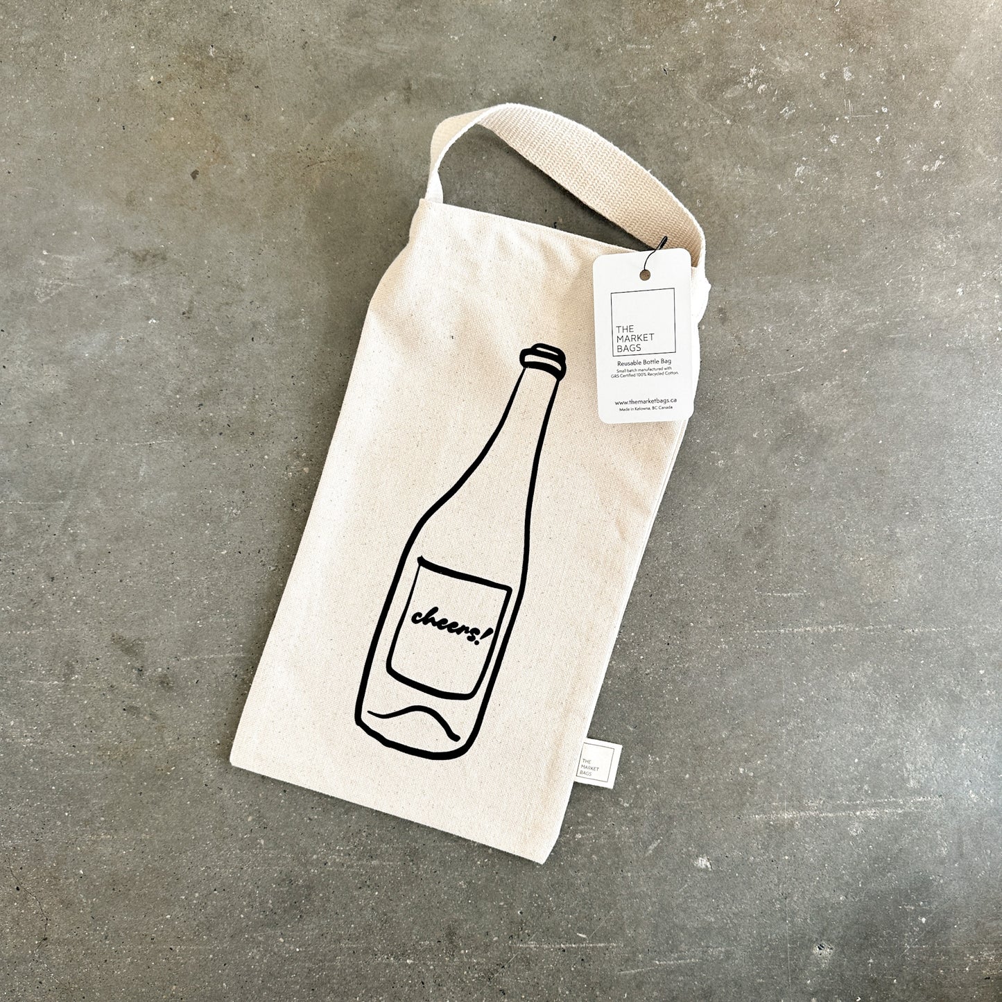 'Cheers' Reusable Bottle Bag