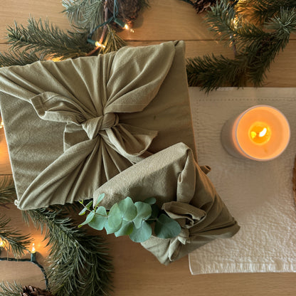 Reusable Gift Wrapping Cloth - Olive