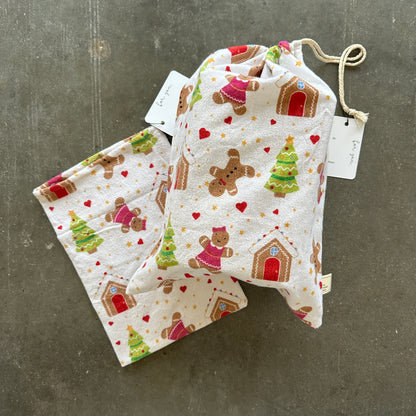 Reusable Gift Bag - Gingerbread