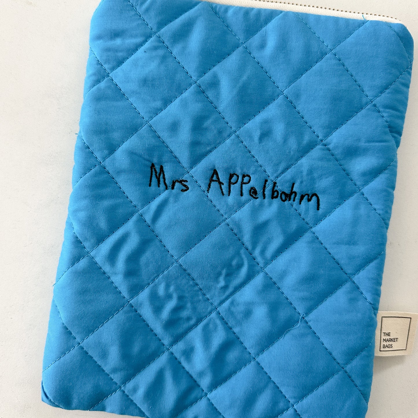 " The Little Letters" Custom Embroidered Quilted E-Reader/Book Sleeve