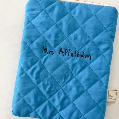 " The Little Letters" Custom Embroidered Quilted E-Reader/Book Sleeve