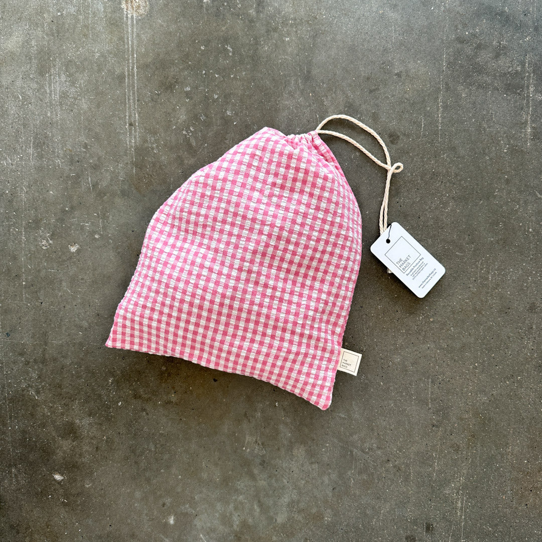 Pink Gingham Reusable Bag