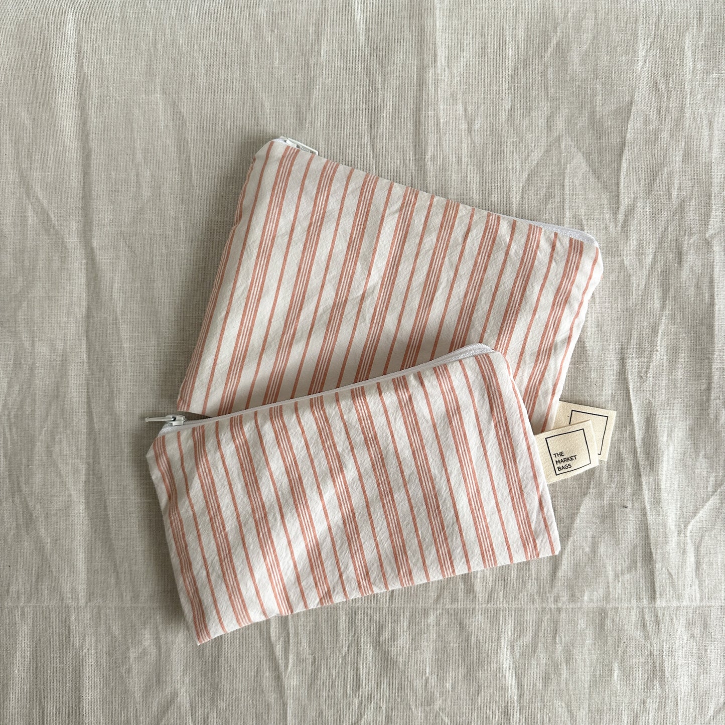 Water Resistant Snack Bag - Terracotta Stripe