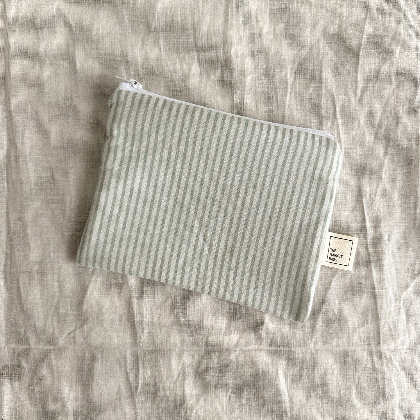 Water Resistant Snack Bag - Sage Stripes
