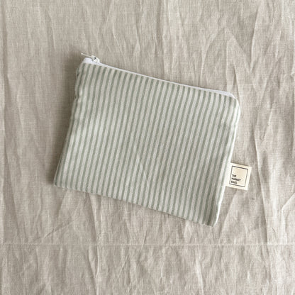 Water Resistant Snack Bag - Sage Stripes