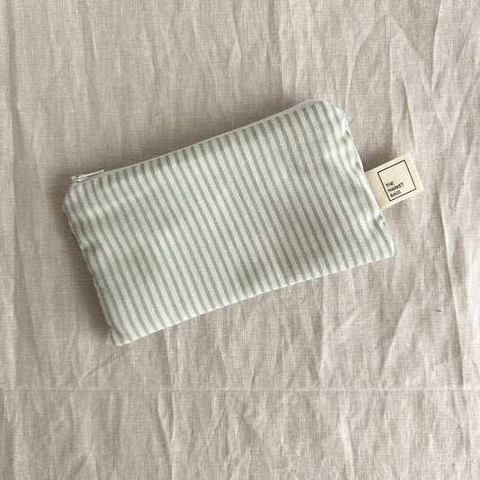 Water Resistant Snack Bag - Sage Stripes