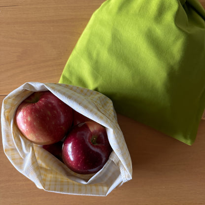 Sunbeam Gingham Reusable Produce Bag