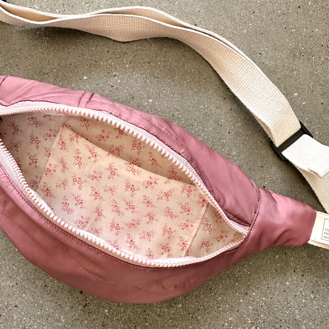 The Cross Body Bag - Dusty Rose Puffer