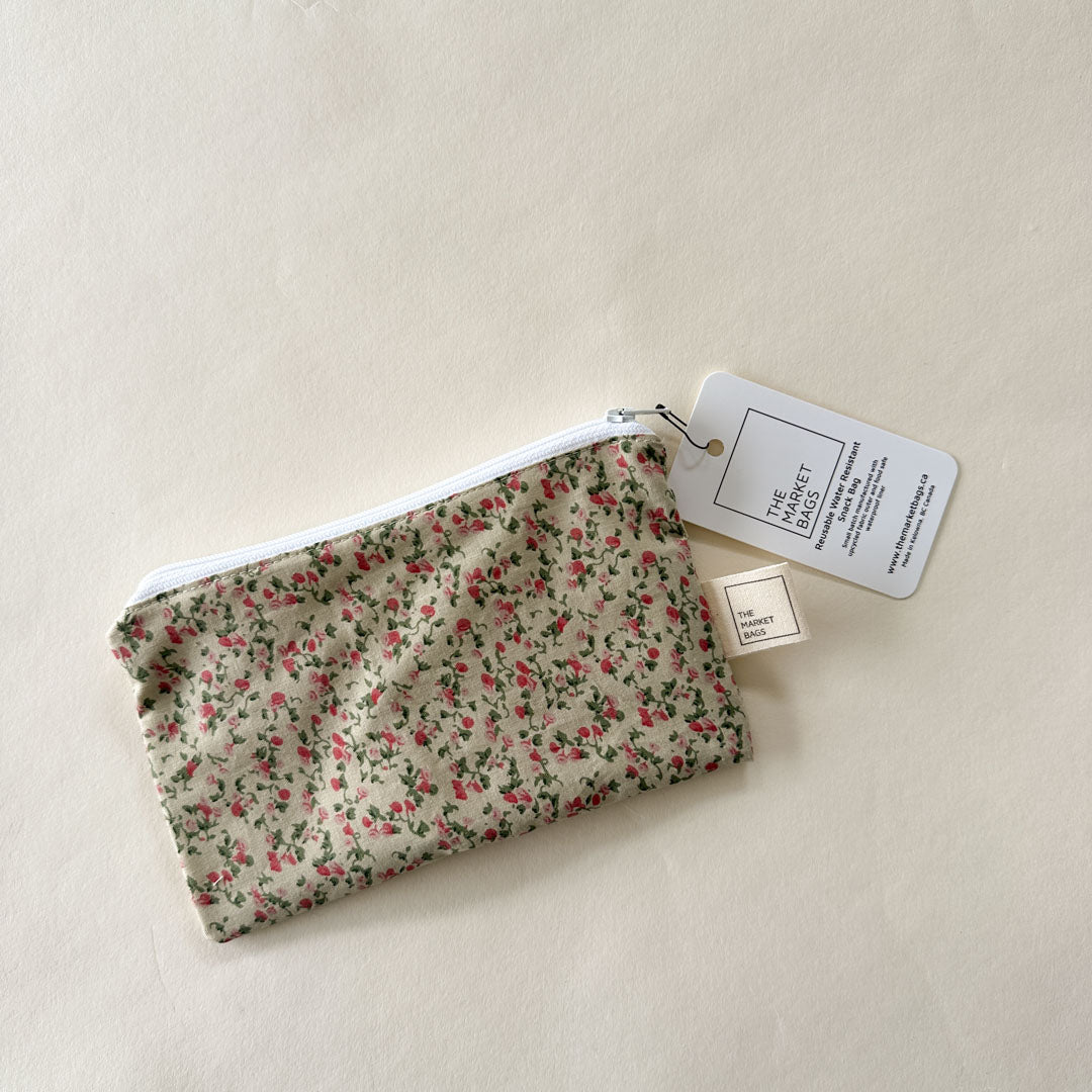 Water Resistant Snack Bag - Rose Meadow