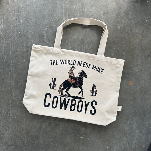 The World Needs More Cowboys Tote Bag