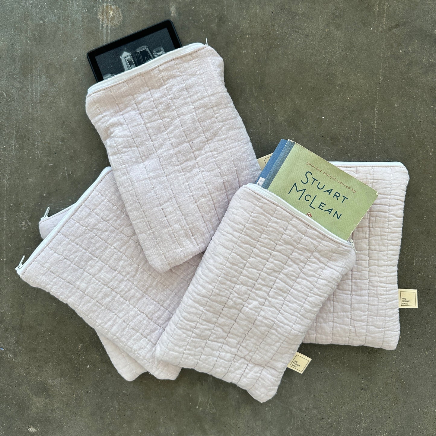 Quilted E-Reader/Book Sleeve - Lilac
