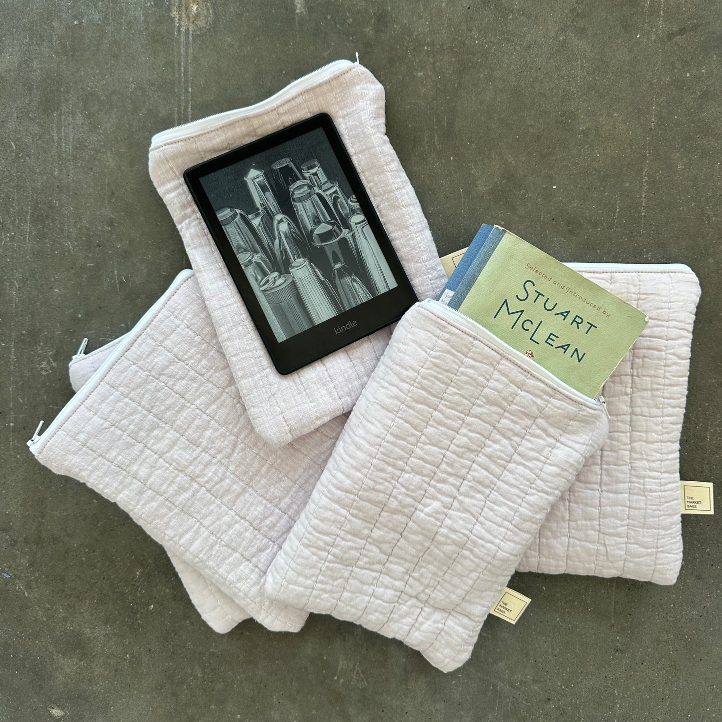Quilted E-Reader/Book Sleeve - Lilac