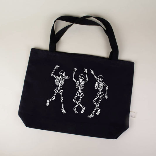 "Dancing Skeletons" Trick or Treating Reusable Tote Bag