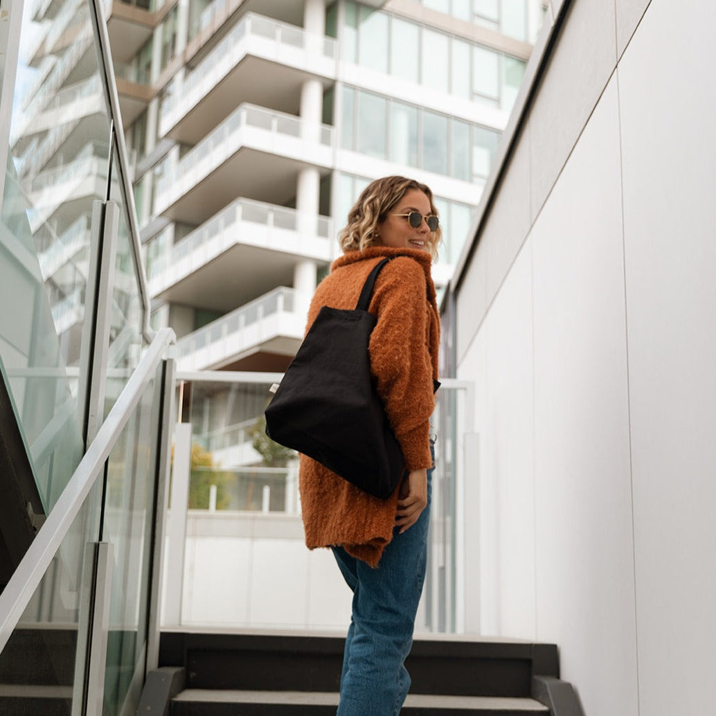 The Oversized Tote Black The Market Bags