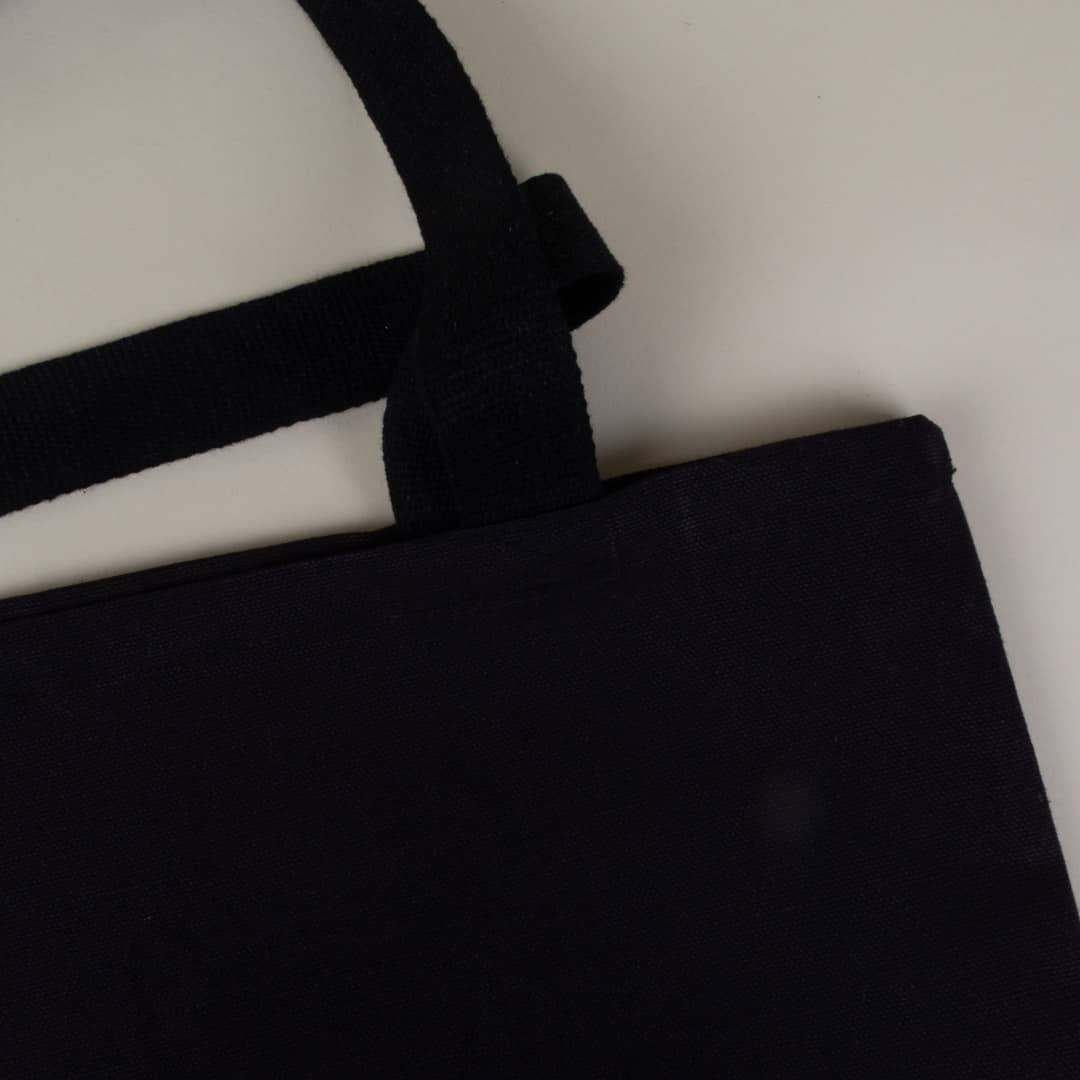 Plain black sales shopper bag